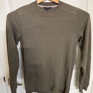 Sherpa Crew Neck Sweatshirt • Brown/Olive Green • Men’s Small